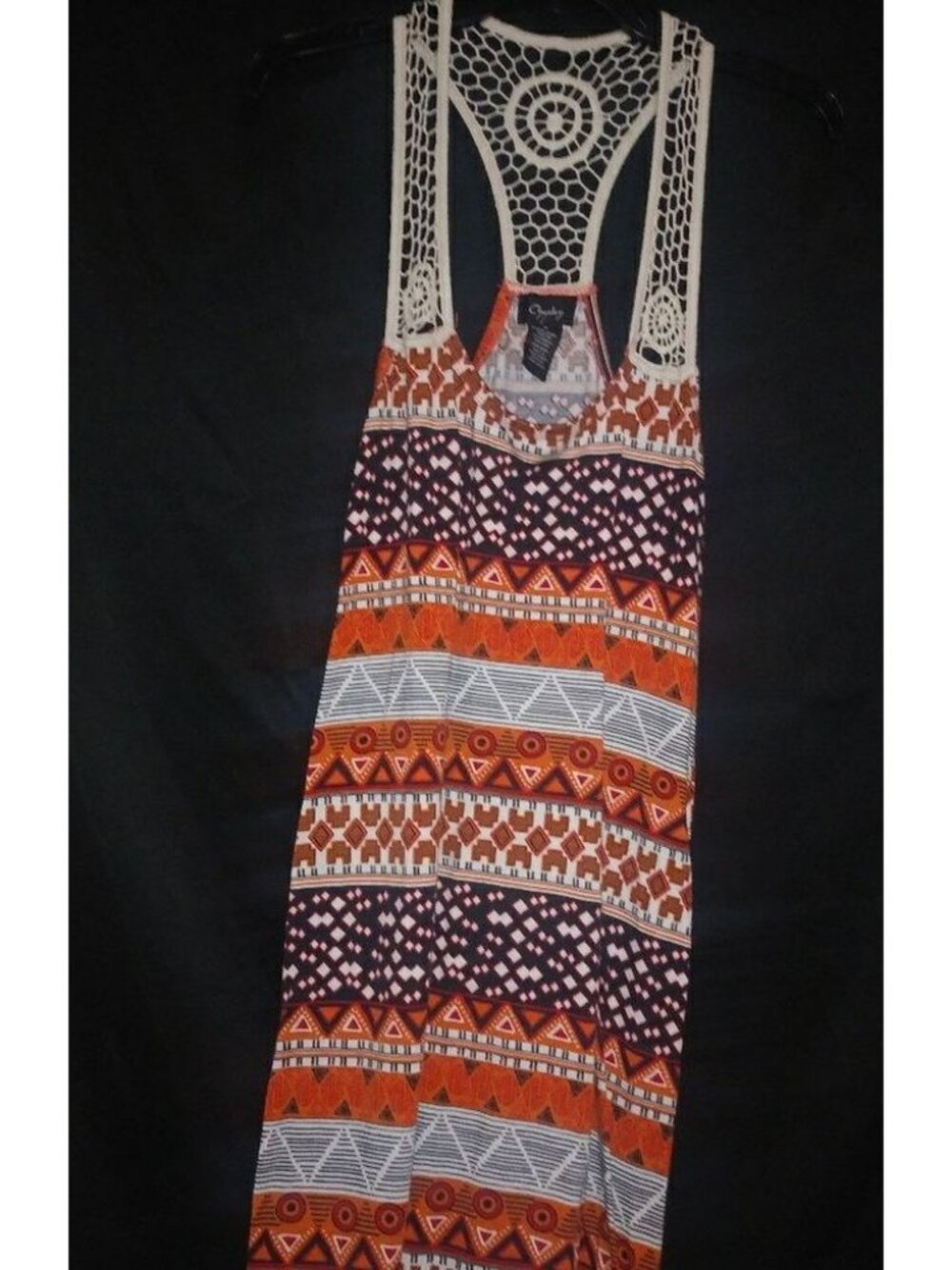 Chesley M Orange Striped Retro Maxi Dress